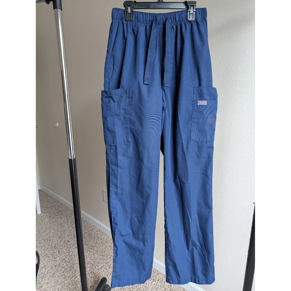 Cherokee Workwear Navy Blue Cargo‎ Scrub Pants Style 4000 Small Unisex